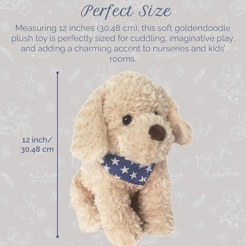Peluche Goldendoodle Bentley MON AMI marron clair de 30,5 cm pour enfants