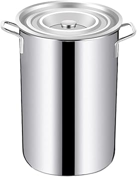 Body Pot Large Deep Stainless Steel Stock Pot, Vegetable Pot, Professional Induction - Safe Stainless Steel Stock Pot, 8 Sizes Size 20cm*40cm10L