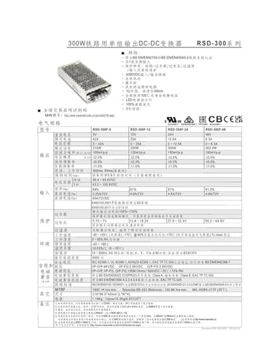 Alimentation à découpage 300 W robuste RSD-300C-24 convertisseur CC-CC - 3