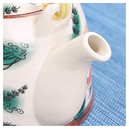 Tetera de cerámica con infusor, tetera japonesa de porcelana esmaltada vintage, diseño elegante para ceremonia de té de Kung Fu