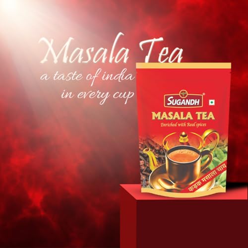 Image of Sugandh Masala Tea | 1KG X2| Pack of 2 | Made with Real Spices - Ginger, Cardamom, Cloves, Black Pepper | 100% Natural Ingredients | A Perfect Premium Cup of Tea for Chai Lover