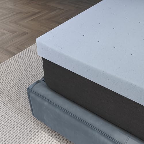 Image of COOL GEL Memory Foam Mattress Topper - 2 Inch Original Cool Gel Infused Memory Foam - Plush and Supportive, Pressure Relief - CertiPUR Ceritifed - Dorm Essentials, Twin Size