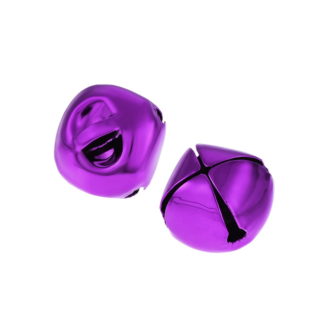 sourcing map DIY Small Bells, 17mm/0.67-Inch 40pcs, Craft Bells Bulk DIY Bells for Christmas Festival Decoration Party Home, Purple