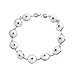 Produktbild Türkische Multi Weiß Böser Blick GlasBead Strangarmband Für Damen Für Schutz Und Viel Glück 925 Sterling Silber
