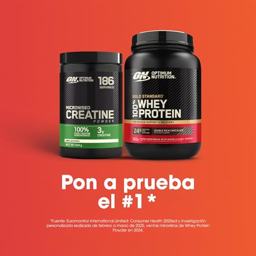 Miniatura 5 de Optimum Nutrition Creatina Monohidrato Micronizada en Polvo, 634g | Sin Sabor,186 Porciones,Suplemento para Favorece la Fuerza y la Potencia Muscular, Pre y Post-Entrenamiento