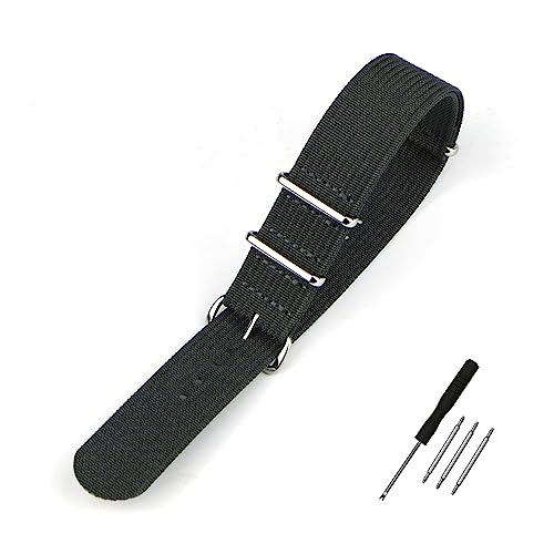 Bracelet montre rétro 22mm en tissu côtelé souple et ultra résistant