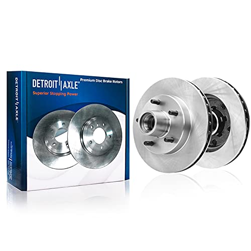 Image of Detroit Axle - Front Brake Kit for Buick Regal GMC Jimmy Sonoma | Chevrolet Malibu S10 Blazer Pontiac Grand Prix Replacement Disc Brake Rotors Ceramic Brake Pads: 10.51 inch inch Rotor