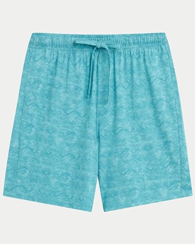 CARIBBEAN JOE Mens Men's Lightweight Sleepwear Pajama Shorts, 100% Cotton Pjs with Calm Biscay Bay Print, Sleep Bottoms2