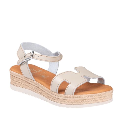 Oh! My Sandals 6011 Sandalia DE Piel Comoda Mujer Hielo 39