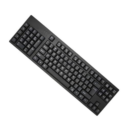 Klawiatura dla Leworęcznych, Przewodowa Klawiatura USB z 2 Koncentratorami, 109 Klawiszy Ergonomiczna Klawiatura do Domowego Biura Biznesowego, Prezenty dla przyjaciół Projektant