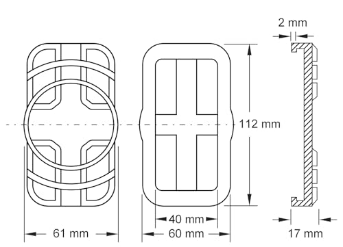 KS Tools 160.0561 Gummiauflage 33 für MAHA/Rotary/AC Hebebühnen, 112 x 61 x 17 mm