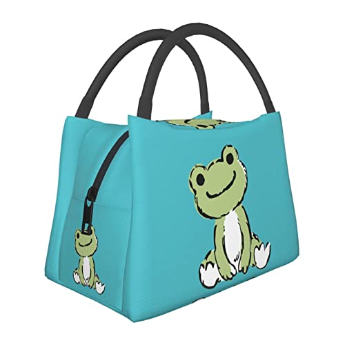 カエルのピクルス 保冷 がま口 ランチバッグ ブラック お弁当箱 保温 保冷バッグ ファスナー付き コンパクト お弁当袋 ソフトクーラーバッグ トート・エコバッグのサムネイル
