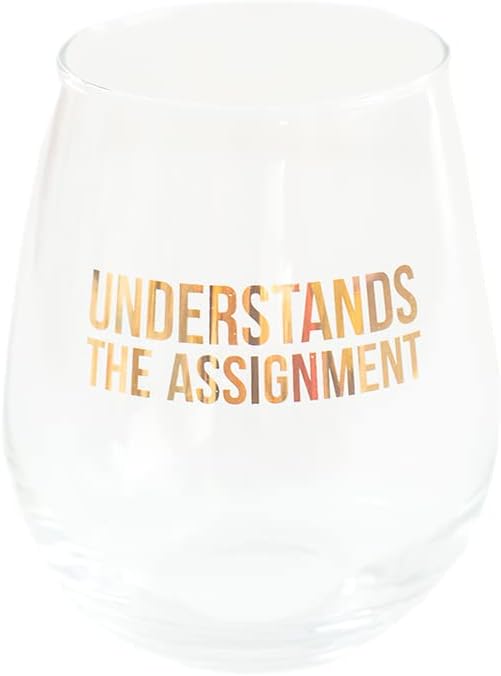 Jollity & Co Witty Wine Glasses - “Tears of My Enemies” Stemless Wine Glass with Metallic Gold Lettering - Set of 1 Wine Tumbler - Novelty Gifts - For Wine, Cocktails, Summer Drinks