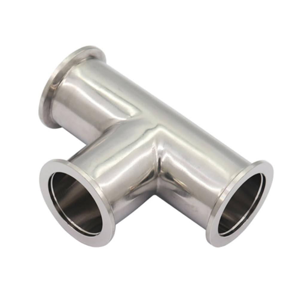 FRAOMHFW KF16 KF25 KF40 KF50 3 Way Tee Vacuum Fitting SS304 Stainless Steel(KF25)