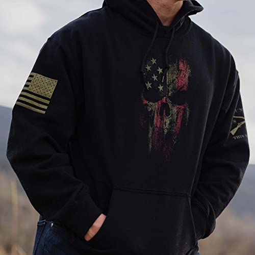 Grunt Style American Reaper 2.0 Men's Hoodie, Combat Tan/Black, M