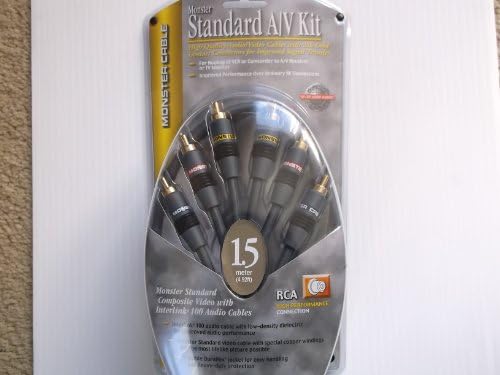 Monster B Sv1/100-1.5M Composite Video With Rca Audio Cable Kit (1.5 Meters) (Discontinued By Manufacturer)