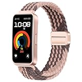 Issinlky Nylon Braided band for Huawei Band 8 /Huawei Band 9/10, Elastic Strap for Huawei Band 8/9/10 Smart Watch