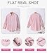 Dokotoo Button Down Shirts for Women Fashion V Neck Turn Down Collared Smocked Cuffs Long Sleeve Shirts Striped Casual Boyfriend Shirt Tops with Pocket XXL Red