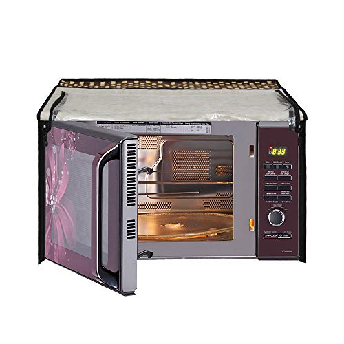 Image of DREAM KING Stylish Design & Printed Microwave Oven Cover Full Closure |waterproof & Dustproof Oven Cover Suitable for All Models - Multicolour SA51
