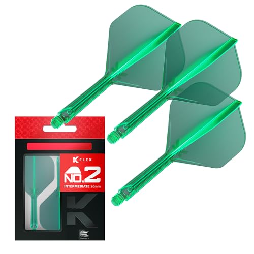 Target Darts K Flex Integrierter Dart-Flug und -Schaft, Nr. 2 Grün (Mittelstufe) | 3er-Pack K-Flex - Nr. 2, Präzisionsgeformte 2-in-1-Dart-Flüge und Dart-Schäfte | Professionelles Dart-Zubehör Target Darts K Flex Integrierter Dart-Flug und -Schaft, Nr. 2 Grün (Mittelstufe) | 3er-Pack K-Flex - Nr. 2, Präzisionsgeformte 2-in-1-Dart-Flüge und Dart-Schäfte | Professionelles Dart-Zubehör