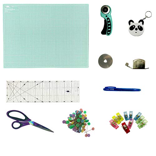 Kit Base De Corte Patchwork 60x45 Tiffany Cortador Circular 45mm Régua Tesoura titânio Imã lamina re