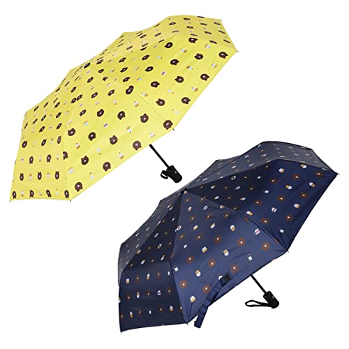 Image of KEKEMI 3 Fold Automatic Sun & Rain Umbrella for Men & Women (Pack of 2)