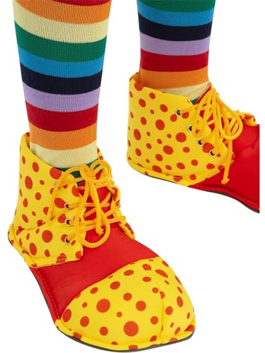 Smiffys Capas para sapatos de palhaço, vermelho e amarelo Halloween, carnaval