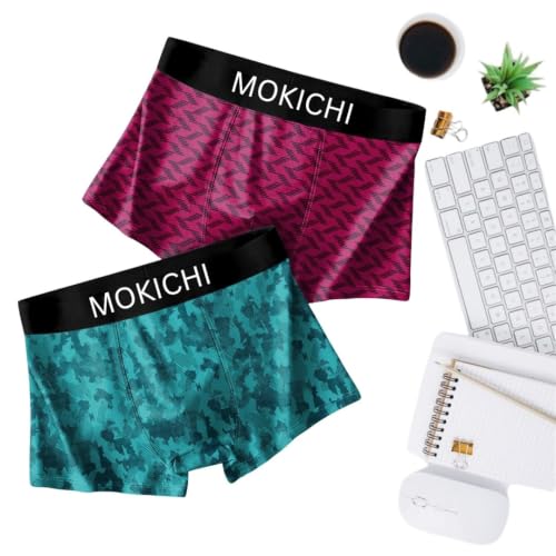 Image of Men's Microfiber Boxer Briefs Pack of 2 | Ultra Soft Stretch Trunks | Moisture-Wicking Breathable Innerwear | Printed Premium Underwear for Men | Comfortable Elastic Waistband