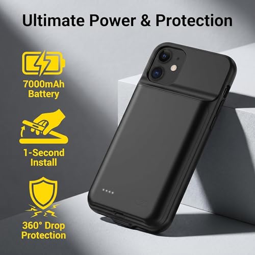 Funda de batería para iPhone 11 con elegante acabado protector y potente carga extendida 7000 mAh 5