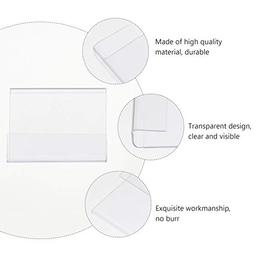 ULTECHNOVO 10 Unidades de Plástico Transparente Com Etiqueta de Mercadoria E Sinal de Exibição Supor