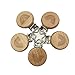 Arakierst 5pcs Natural Wood Suspender Pacifier Clips Cute Beech Wooden Animal Round Chips Shape Clips DIY Beading Pacifier Chain Accessory