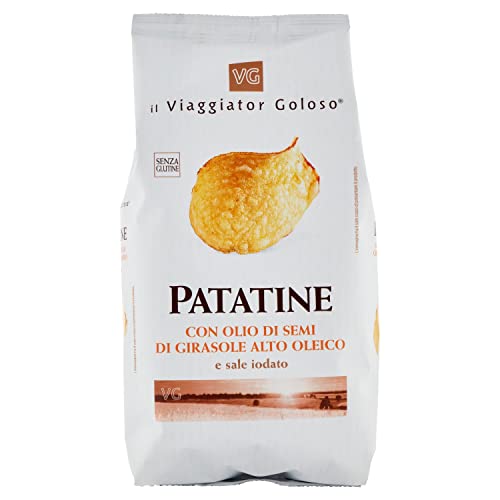 Il Viaggiator Goloso Patatine con Olio di Semi di Girasole Alto Oleico, 130g