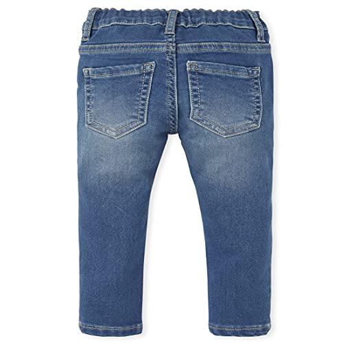 The Children's Place Baby Girls and Toddler Super-Soft Stretch Denim Legging Jeans Skort, Brooke Wash/Ice Wash/Reflection Blue Wash, 5T US - image 3