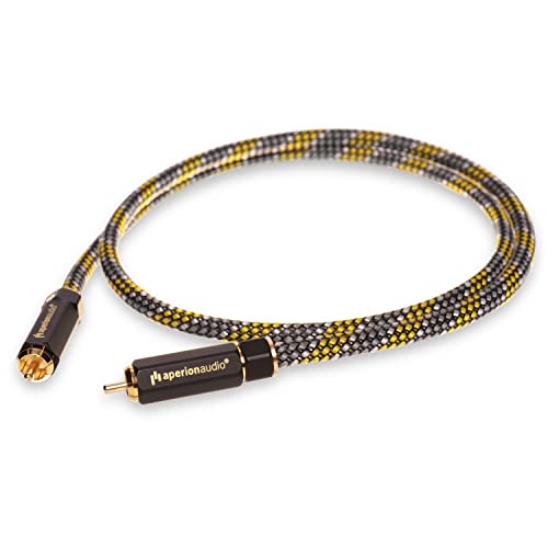 Cable RCA de alta fidelidad con conectores estéreo aperionaudio de tres pies