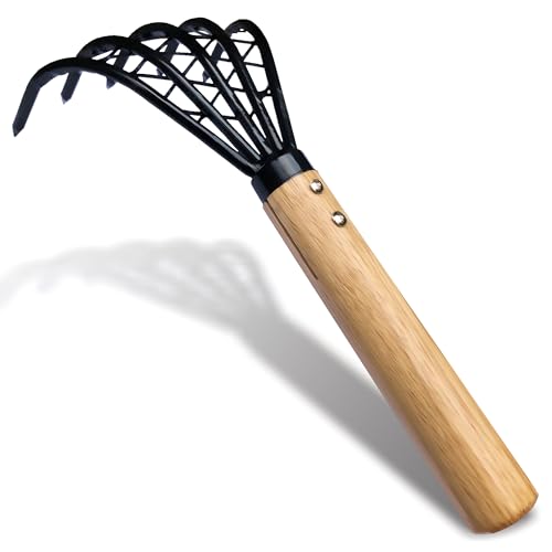 SHANFEEK 5-Claw Garden Rake Dethatcher Tool