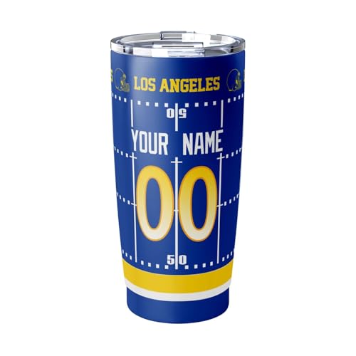 Image of ANTKING Los Angeles R Tumbler 20 oz Travel Coffee Cup for Men Women Boy Custom Name Number Gifts