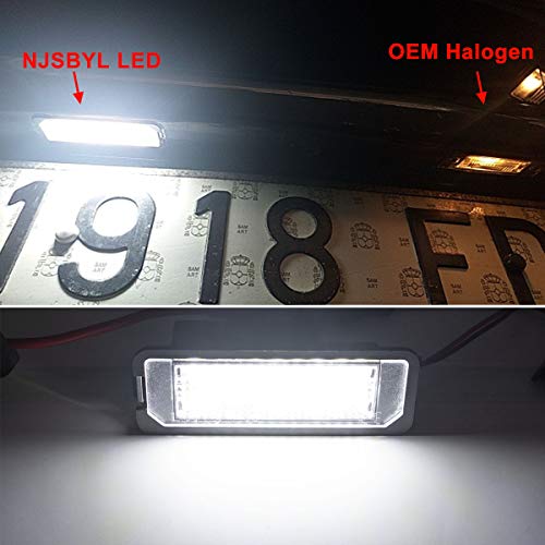 Xenon White Led License Plate Lights For Mk5 Gti Mk6 Mk7 Golf 5 Glof 6 Golf 7 New Beetle Passat Cc Rabbit Eos Phaeton Polo Lupo Rear License Plate Lamps With Can-Bus Error Free #TOP4