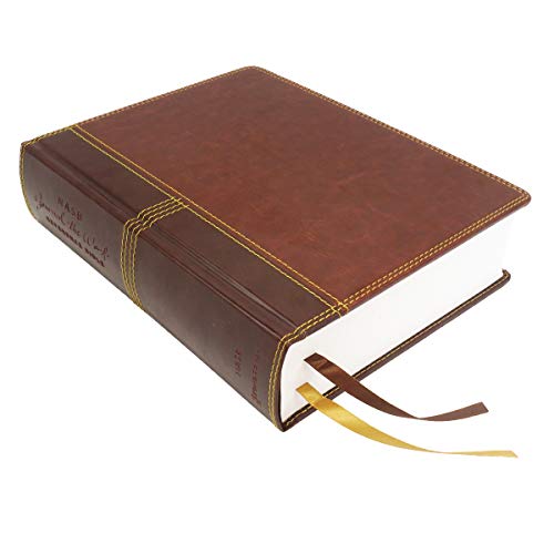 Image of NASB, Journal the Word Reference Bible, Leathersoft over Board, Brown, Red Letter, 1995 Text, Comfort Print: Let Scripture Explain Scripture. Reflect on What You Learn.