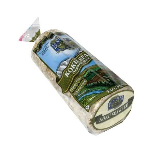 LUNDBERG RICE CAKE KOKO SEAWEED ORG, 9.5 OZ, PK 12