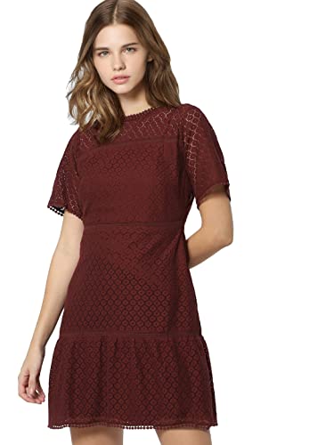 Image of ONLY Women's Green Sheath Cotton Dress