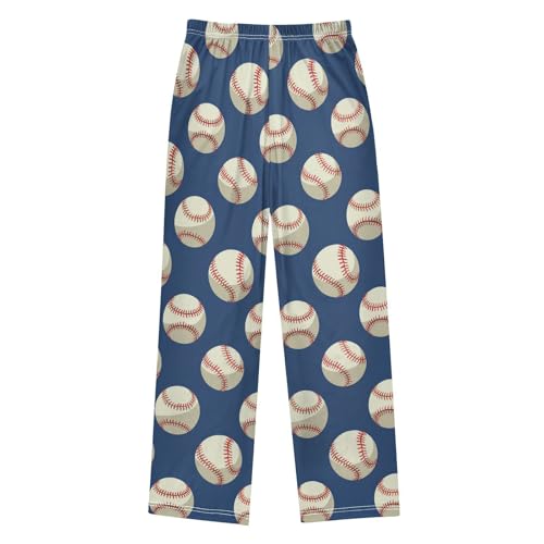 Pajama Pants Baseball Blue Long Sleep Pants Lounge Bottoms2