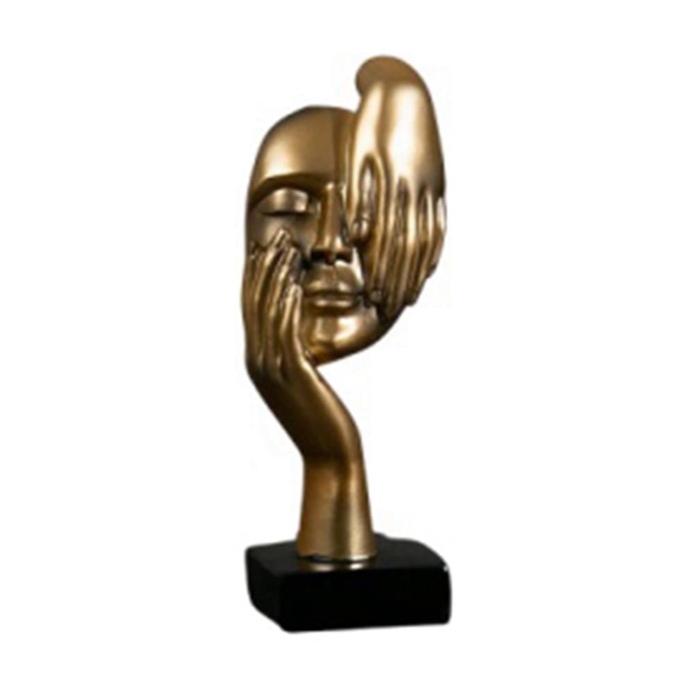 CTRLZS Nordic Statue Abstract Resin Desktop Ornaments Sculpture Figurines Face Character Art Crafts Home Decoration B