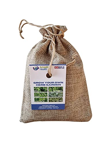 Amazing Health Grow Your Own Kit Herbs - Basil, Chives, Peppermint, Sage, Lemon Balm and Thyme for Home Gardening Amazing Health Grow Your Own Kit Herbs - Basil, Chives, Peppermint, Sage, Lemon Balm and Thyme for Home Gardening
