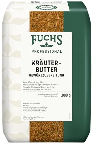 Fuchs Professional: preparación de especias con mantequilla de hierbas | especia para hacer mantequilla de hierbas | calidad profesional para consumidores a granel | 1 kg en bolsa reciclable