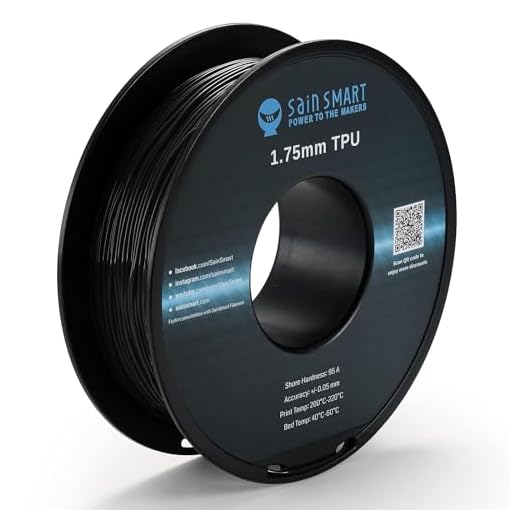 SainSmart TPU 3D-skrivarfilament, 1,75 mm, 0,8 kg, svart