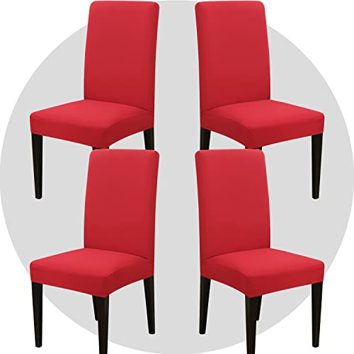 ZHILING Stuhlhussen Bezüge Set von 4 Super Fit Stretch abnehmbare waschbare Esszimmerstuhl Protector Cover Sitzbezug für Hotel, Esszimmer,...