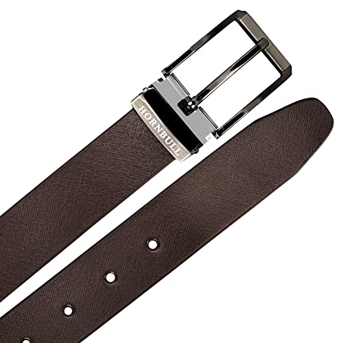 Image of HORNBULL Alan Mens Leather Belt | Brown Leather Belt For Men | Formal Mens Leather Belt