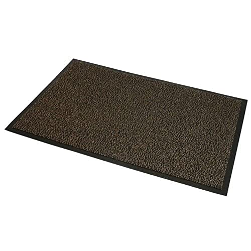 JVL Brown Black Heavy Duty Barrier Door Floor Mat, 60 x 150 cm