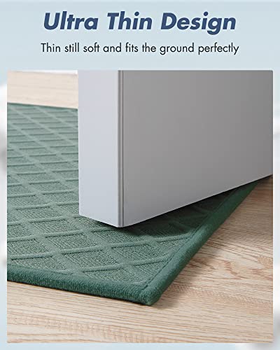 Amoami Bath-Mat,Ultra Thin Bathroom Rugs,Rubber Bath Mats For Bathroom Non Slip,Absorbent Bath Rug For Bathroom Floor, Shower, Sink (17"X28", Green) #TOP3