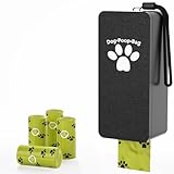 Flenpptly Dog Poop Bag Dispenser, Wall Mounted Dog Poop Bag Holder, Pet Waste Bag Dispenser Indoor & Outdoor, Includes 60 Bags